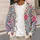 Ivory Paisley Floral Motifs For Colorful Everyday Layering And Spring Outings All-over Print Knitted Cardigan - 5