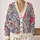 Ivory Paisley Floral Motifs For Colorful Everyday Layering And Spring Outings All-over Print Knitted Cardigan - 2