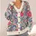Ivory Paisley Floral Motifs For Colorful Everyday Layering And Spring Outings All-over Print Knitted Cardigan - 4