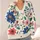 Coral And Blue Botanical Florals For Autumn Layering And Everyday Style For Women All-over Print Knitted Cardigan - 4