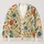 Rust Orange Wildflowers and Teal Daisies for Everyday Autumn Nature Style All-over Print Knitted Cardigan - 1