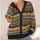 Colorful Chevron Stripes for Cozy Autumn Outfits and Casual Everyday Layering All-over Print Knitted Cardigan - 4