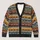 Colorful Chevron Stripes for Cozy Autumn Outfits and Casual Everyday Layering All-over Print Knitted Cardigan - 1