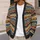 Colorful Chevron Stripes for Cozy Autumn Outfits and Casual Everyday Layering All-over Print Knitted Cardigan - 5