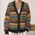 Colorful Chevron Stripes for Cozy Autumn Outfits and Casual Everyday Layering All-over Print Knitted Cardigan - 2