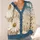 Ocean Waves And Daisy Wildflowers For Relaxed Coastal Everyday Style All-over Print Knitted Cardigan - 4
