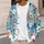 Watercolor Blue Garden Florals for Relaxed Everyday Layering and Spring Outings All-over Print Knitted Cardigan - 5
