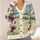 Watercolor Meadow Thistles and Hills for Relaxed Autumn Layering All-over Print Knitted Cardigan - 4