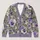 Purple Wildflowers and Pansies for Cozy Autumn Days and Relaxed Everyday Layering All-over Print Knitted Cardigan - 1