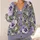 Purple Wildflowers and Pansies for Cozy Autumn Days and Relaxed Everyday Layering All-over Print Knitted Cardigan - 4