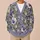 Purple Wildflowers and Pansies for Cozy Autumn Days and Relaxed Everyday Layering All-over Print Knitted Cardigan - 6