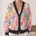 Colorful Sheep Pastel Farm Style for Cozy Everyday Layering and Weekend Outings All-over Print Knitted Cardigan - 2