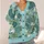 Lotus Pond Botanical Leaves In Soft Aqua Tones For Relaxed Everyday Layering Style All-over Print Knitted Cardigan - 4