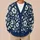Navy Botanical Wildflower Vines For Autumn Layering And Everyday Women's Casual Style All-over Print Knitted Cardigan - 6