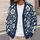 Navy Botanical Wildflower Vines For Autumn Layering And Everyday Women's Casual Style All-over Print Knitted Cardigan - 5