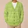 Lime Green Openwork Lattice for Beach Travel, Resort Days, and Summer Layering Outfits All-over Print Knitted Cardigan - 6