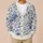 Blue Botanical Florals for Easy Spring and Autumn Layering, Everyday Women's Style All-over Print Knitted Cardigan - 6