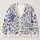 Blue Botanical Florals for Easy Spring and Autumn Layering, Everyday Women's Style All-over Print Knitted Cardigan - 1