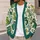 Cute Green Cat Faces for Cozy Lounging and Everyday Layering for Women and Cat Lovers All-over Print Knitted Cardigan - 5