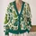 Cute Green Cat Faces for Cozy Lounging and Everyday Layering for Women and Cat Lovers All-over Print Knitted Cardigan - 2
