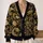 Black Gold Dragon Floral Resort Style for Beach Vacations and Relaxed Home Lounging All-over Print Knitted Cardigan - 2