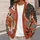 Rust Coral Abstract Botanical Geometry for Everyday Autumn Layering Women's Style All-over Print Knitted Cardigan - 5