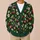 Cherry And Pink Blossom Motif For Autumn Layering, Women's Everyday Casual Wardrobe All-over Print Knitted Cardigan - 6