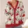 Santa Hat And White Beard Holiday Cheer For Festive Winter Layering And Seasonal Gifting All-over Print Knitted Cardigan - 4