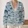 Hand Drawn Coastal Fish Motifs for Relaxed Spring Layering and Everyday Women's Outfits All-over Print Knitted Cardigan - 2