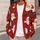 Santa Claus Holiday Faces and Pine Trees for Cozy Christmas Gatherings and Gifting All-over Print Knitted Cardigan - 5