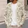 Wildflower Branches in Warm Ivory for Relaxed Everyday Layering, Cottage Style Living All-over Print Knitted Cardigan - 5