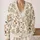 Wildflower Branches in Warm Ivory for Relaxed Everyday Layering, Cottage Style Living All-over Print Knitted Cardigan - 2