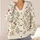 Wildflower Branches in Warm Ivory for Relaxed Everyday Layering, Cottage Style Living All-over Print Knitted Cardigan - 4
