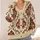 Ornate Burgundy Olive Damask Motifs For Elegant Fall Layering And Everyday Wear All-over Print Knitted Cardigan - 4