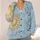 Blue Gold Celestial Sun Medallions for Bohemian Layering and Everyday Weekend Outings All-over Print Knitted Cardigan - 4