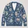 Blue Botanical Blooms for Relaxed Layering, Weekend Outings, and Cottage Style Women All-over Print Knitted Cardigan - 1