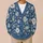 Blue Botanical Blooms for Relaxed Layering, Weekend Outings, and Cottage Style Women All-over Print Knitted Cardigan - 6