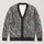 Blue Taupe Paisley Florals for Autumn Layering and Everyday Outings for Modern Women All-over Print Knitted Cardigan - 1