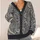 Blue Taupe Paisley Florals for Autumn Layering and Everyday Outings for Modern Women All-over Print Knitted Cardigan - 4
