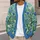 Blue Wildflower Meadow Scene for Autumn Outings and Everyday Layering Women's Style All-over Print Knitted Cardigan - 5