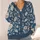 Blue Botanical Blooms for Relaxed Office Layers and Smart Casual Wardrobes for Women All-over Print Knitted Cardigan - 4