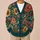 Jewel-Toned Botanical Blossoms for Relaxed Everyday Layering and Creative Women Today All-over Print Knitted Cardigan - 6