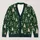 Snowy Evergreen Trees With Golden Stars For Festive Winter Outings Women's Holiday Wear All-over Print Knitted Cardigan - 1