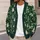 Snowy Evergreen Trees With Golden Stars For Festive Winter Outings Women's Holiday Wear All-over Print Knitted Cardigan - 5