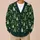 Snowy Evergreen Trees With Golden Stars For Festive Winter Outings Women's Holiday Wear All-over Print Knitted Cardigan - 6