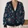 Navy Snowflakes And Red Winter Florals For Cozy Holiday Layering At Home, Women All-over Print Knitted Cardigan - 2