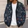 Navy Snowflakes And Red Winter Florals For Cozy Holiday Layering At Home, Women All-over Print Knitted Cardigan - 5