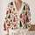 Red And Black Evergreen Trees, Ornaments And Snowflakes For Cozy Holiday Layering Style All-over Print Knitted Cardigan - 2