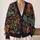 Dark Botanical Blooms For Everyday Layering And Artistic Evening Style For Modern Women All-over Print Knitted Cardigan - 2