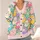 Colorful Sheep Motif for Cheerful Everyday Layering in a Cozy Women’s Casual Wardrobe All-over Print Knitted Cardigan - 4